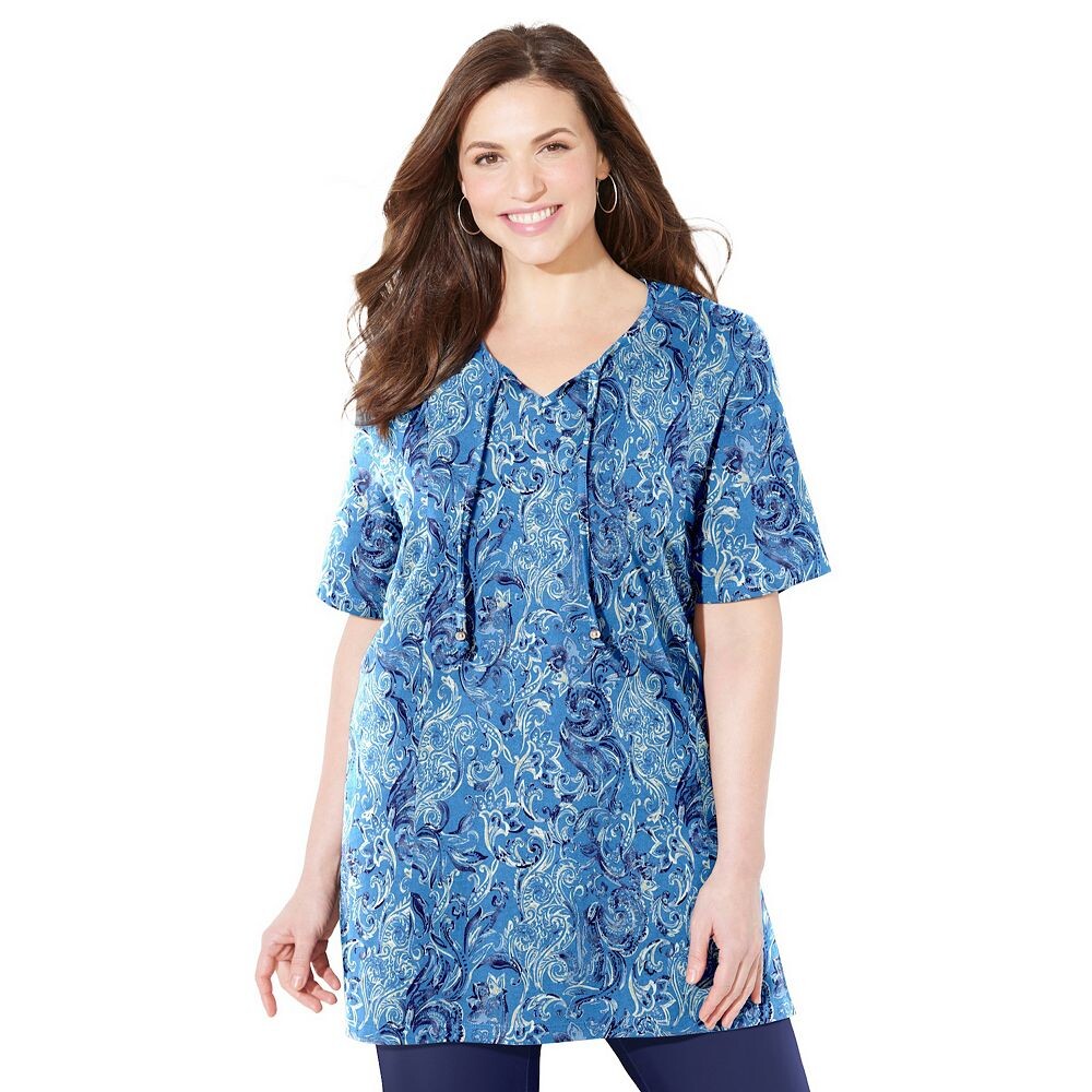 Женская футболка в крестьянском стиле больших размеровCatherines Easy Fit, цвет English Manor Paisley
Женская футболка в крестьянском стиле больших размеровCatherines Easy Fit, цвет English Manor Paisley