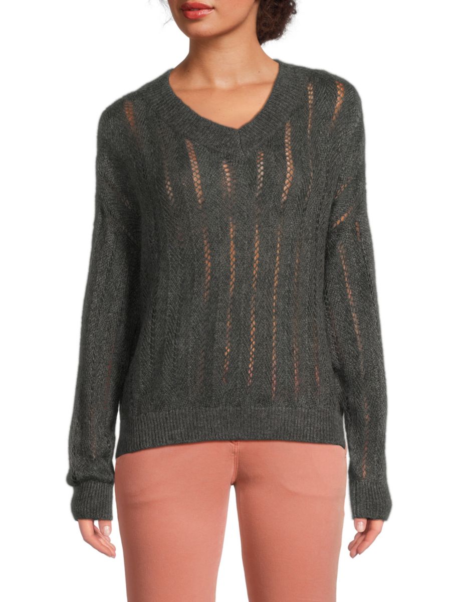 Полосатый свитер из льна и шелка Brunello Cucinelli, цвет Slate
Полосатый свитер из льна и шелка Brunello Cucinelli, цвет Slate