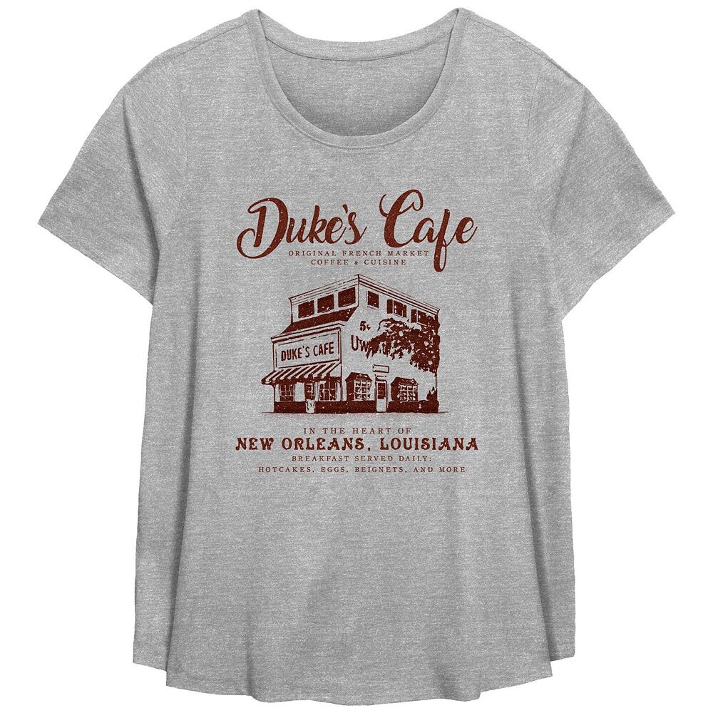 Женская футболка с рисунком Disney's The Princess And The Frog Duke's Café Plus, цвет Heather Gray
Женская футболка с рисунком Disney's The Princess And The Frog Duke's Café Plus, цвет Heather Gray