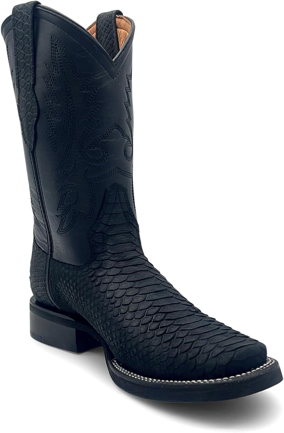 Мужские кожаные вестерн-ботинки The Western Shops с тиснением под питона, черный
Мужские кожаные вестерн-ботинки The Western Shops с тиснением под питона, черный