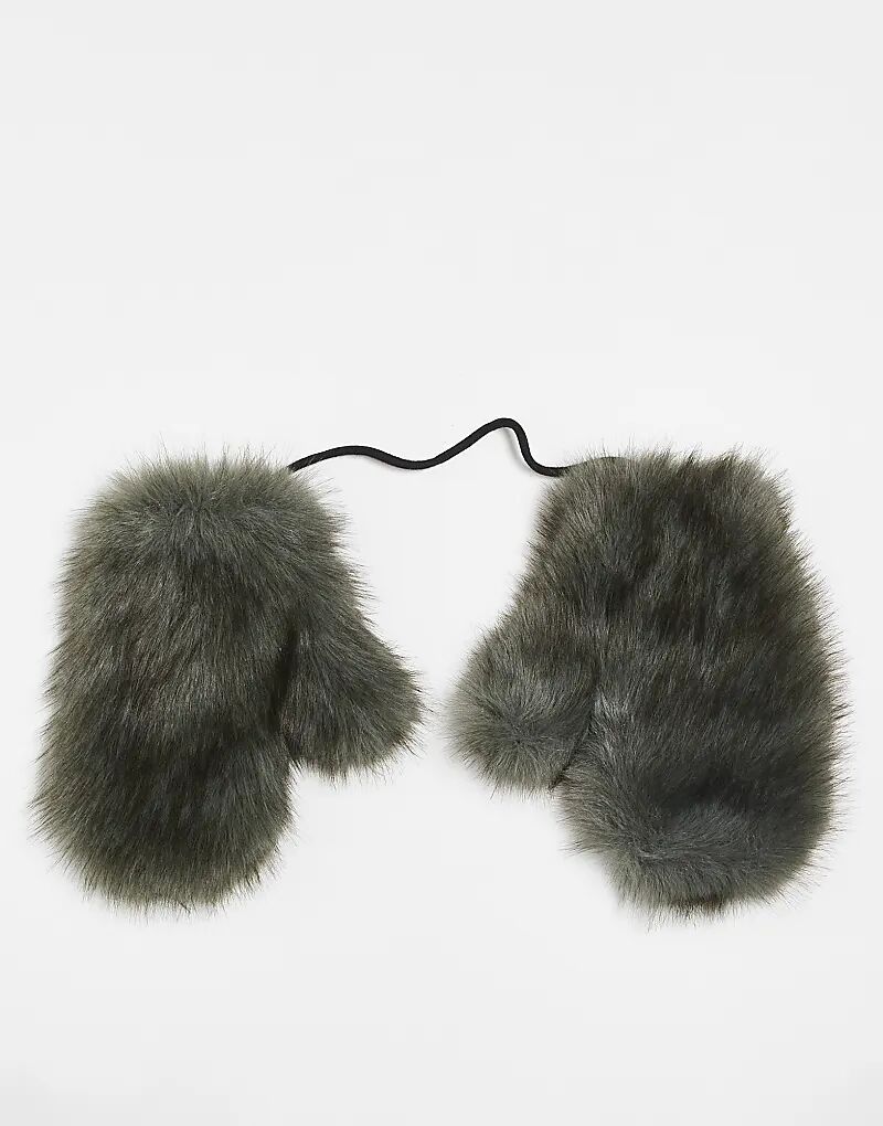 Варежки из искусственного меха Daisy Street темно-зеленого цвета
Варежки из искусственного меха Daisy Street темно-зеленого цвета