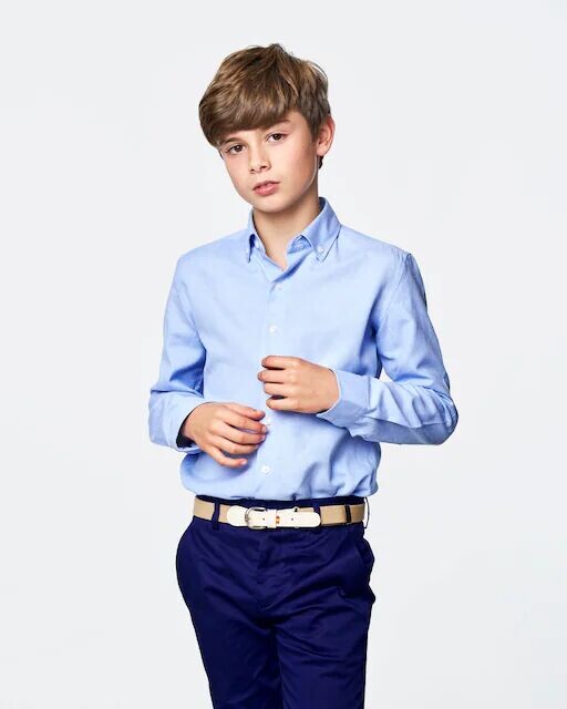 Оксфордская рубашка для мальчика с однотонным воротником на пуговицах Spagnolo, светло-синий
Оксфордская рубашка для мальчика с однотонным воротником на пуговицах Spagnolo, светло-синий