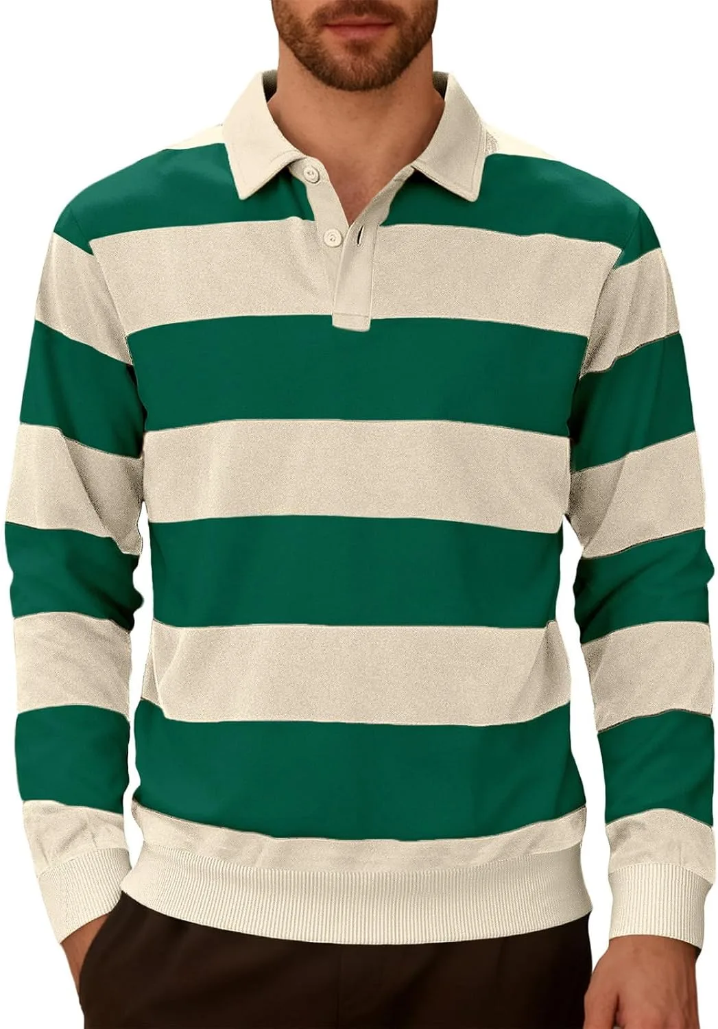 Мужская полосатая рубашка с воротником, Casual Color-Blocked Pullover BHJPARFN
Мужская полосатая рубашка с воротником, Casual Color-Blocked Pullover BHJPARFN