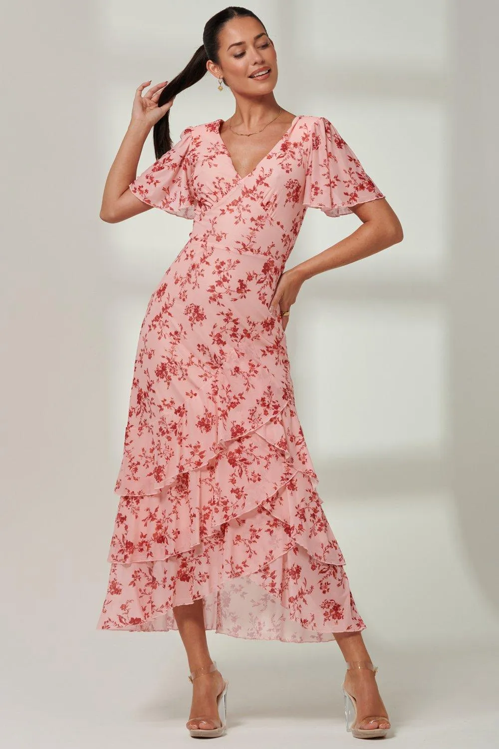 Платье макси Daleysa с оборками и подолом Jolie Moi, розовый
Платье макси Daleysa с оборками и подолом Jolie Moi, розовый