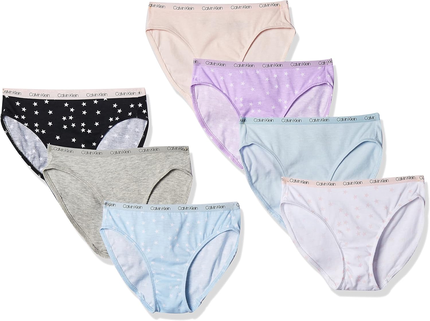 Трусики-бикини Calvin Klein для девочек, 7 шт. в упаковке, Stars
Трусики-бикини Calvin Klein для девочек, 7 шт. в упаковке, Stars