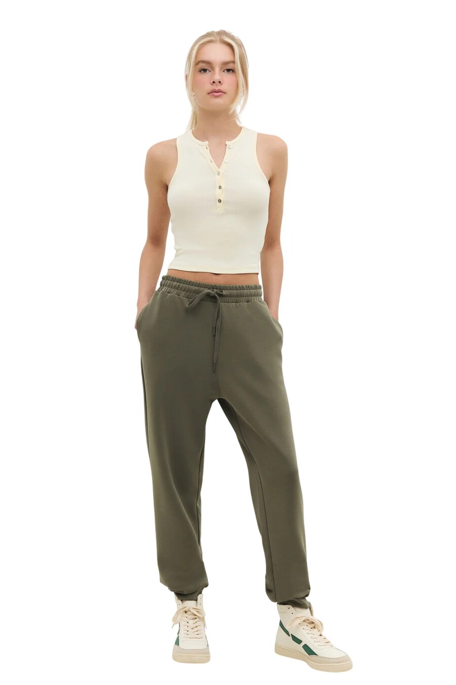 Зауженные брюки No Matter What, оливковый
Зауженные брюки No Matter What, оливковый