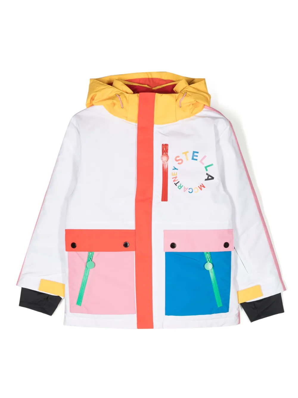 Плащ в стиле колор-блок с логотипом Stella Mccartney Kids, белый
Плащ в стиле колор-блок с логотипом Stella Mccartney Kids, белый