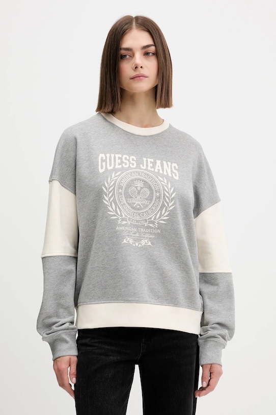 Хлопковая толстовка Guess Jeans, серый
Хлопковая толстовка Guess Jeans, серый