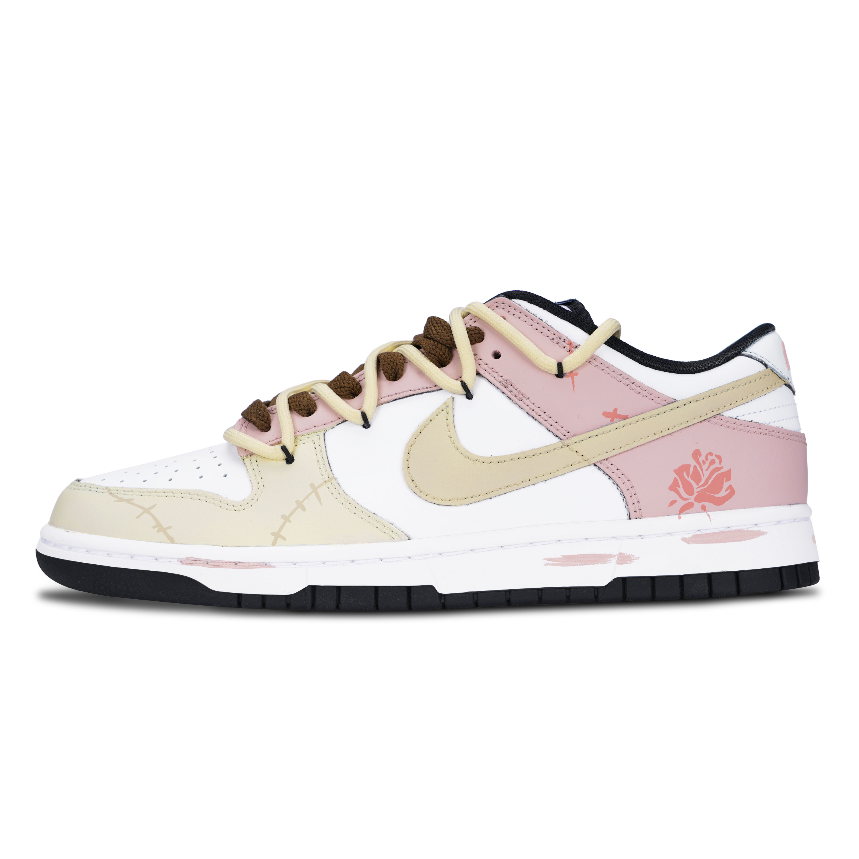 Nike Dunk Black White, Thorny Rose устойчивые к истиранию и скольжению низкие кроссовки для скейтбординга Unisex Yellow Pink
Nike Dunk Black White, Thorny Rose устойчивые к истиранию и скольжению низкие кроссовки для скейтбординга Unisex Yellow Pink