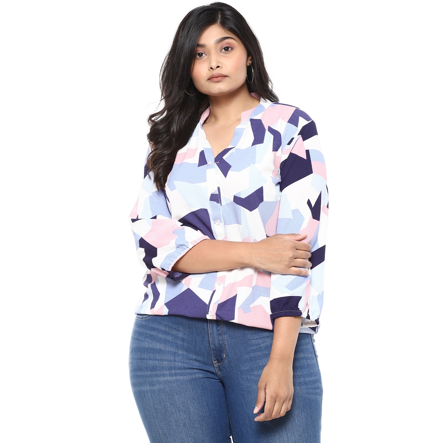 Женский топ Regular Fit с рукавом четверть и V-образным вырезом Instafab Plus, цвет multi-colour
Женский топ Regular Fit с рукавом четверть и V-образным вырезом Instafab Plus, цвет multi-colour