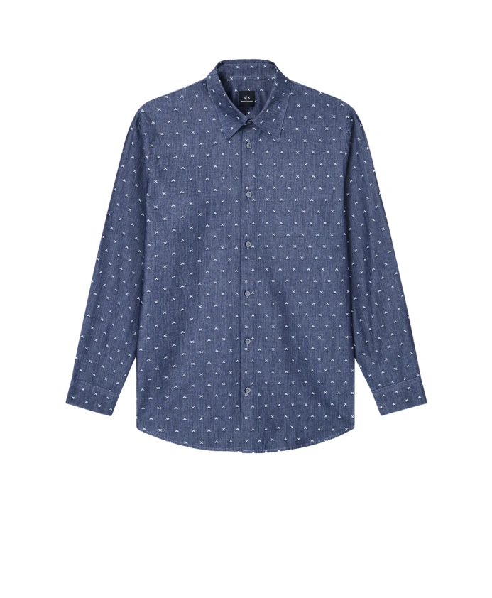 Рубашка жаккардового кроя стандартного размера Armani Exchange, синий
Рубашка жаккардового кроя стандартного размера Armani Exchange, синий