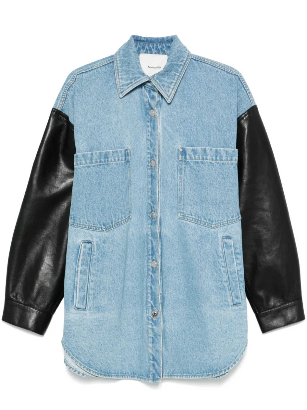 Джинсовая рубашка Nanushka, синий
Джинсовая рубашка Nanushka, синий