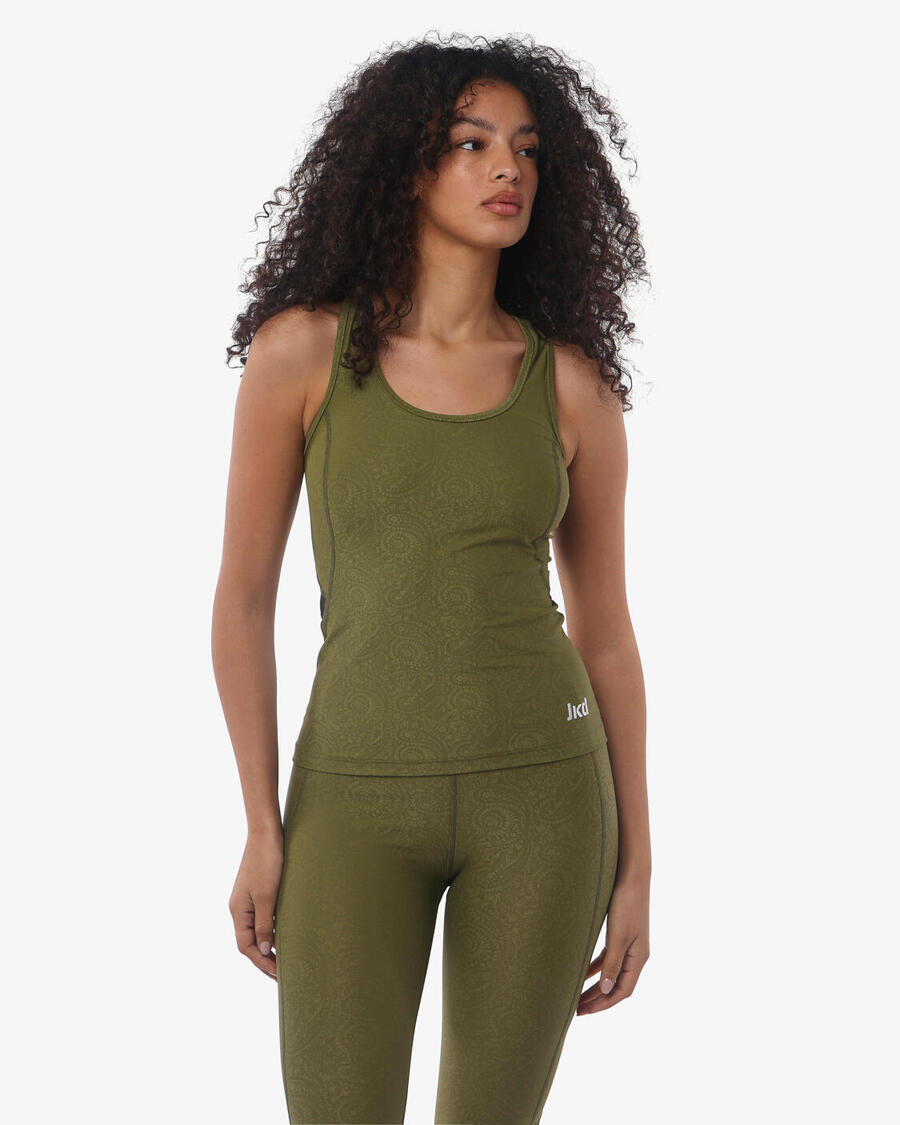 JAKED Женская синтетическая майка цвета хаки для фитнеса
JAKED Женская синтетическая майка цвета хаки для фитнеса