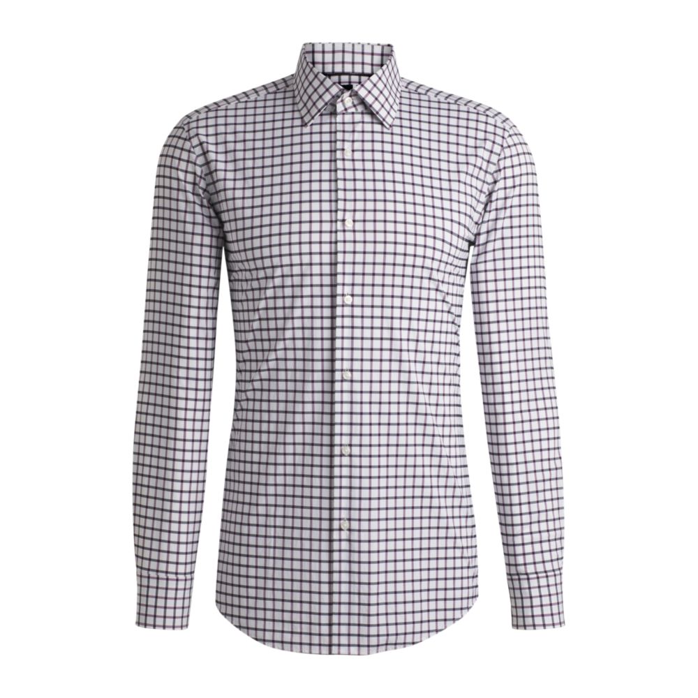 Рубашка облегающего кроя из эластичного материала в клетку BOSS, розовый
Рубашка облегающего кроя из эластичного материала в клетку BOSS, розовый