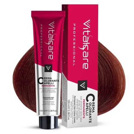 Профессиональная стойкая краска для волос с протеинами шелка № 5/6 огненно-красный 100 мл Vitalcare
Профессиональная стойкая краска для волос с протеинами шелка № 5/6 огненно-красный 100 мл Vitalcare