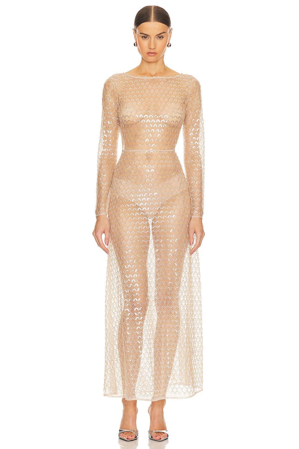 Платье макси с декором aura Song Of Style, цвет nude
Платье макси с декором aura Song Of Style, цвет nude
