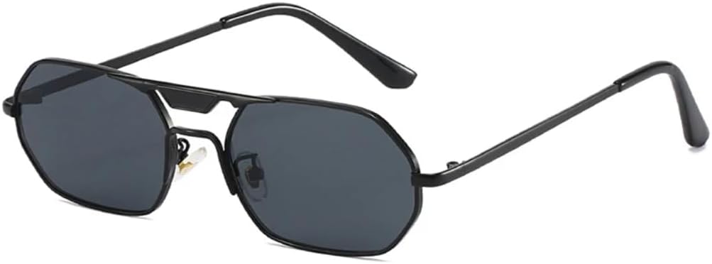 Популярные модные женские солнцезащитные очки с двойной перемычкой, многоугольными и квадратными металлическими линзами, ретро-градиентные, с защитой от УФ-излучения UV400, модные мужские очки TVTBBVV, Black Grey
Популярные модные женские солнцезащитные очки с двойной перемычкой, многоугольными и квадратными металлическими линзами, ретро-градиентные, с защитой от УФ-излучения UV400, модные мужские очки TVTBBVV, Black Grey