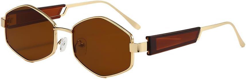 Винтажные шестиугольные солнцезащитные очки для женщин и мужчин – модные ретро-очки в стиле ретро с геометрическим узором и золотой металлической оправой MAZNVISO, Brown
Винтажные шестиугольные солнцезащитные очки для женщин и мужчин – модные ретро-очки в стиле ретро с геометрическим узором и золотой металлической оправой MAZNVISO, Brown