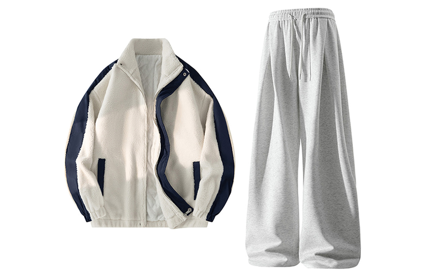 Повседневная спортивная одежда Unisex с лацканом Moderate X1617, экрю top+серый pants
Повседневная спортивная одежда Unisex с лацканом Moderate X1617, экрю top+серый pants