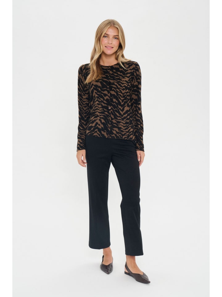 SAINT TROPEZ Кардиган ZhilaSZ, прямой крой, черный с контрастными полосами
SAINT TROPEZ Кардиган ZhilaSZ, прямой крой, черный с контрастными полосами