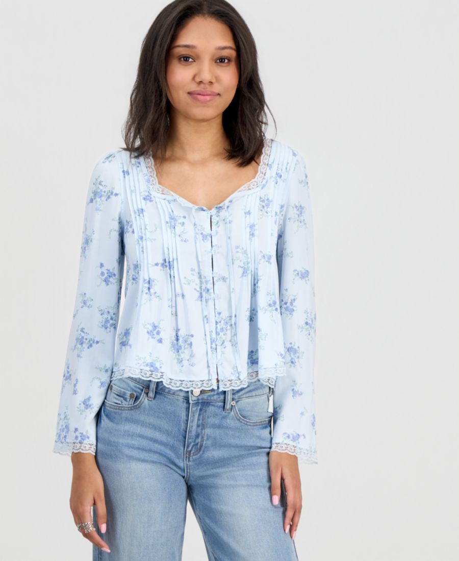 Детский топ с кружевной отделкой, цветочным принтом и складками Hippie Rose, Blue Floral
Детский топ с кружевной отделкой, цветочным принтом и складками Hippie Rose, Blue Floral