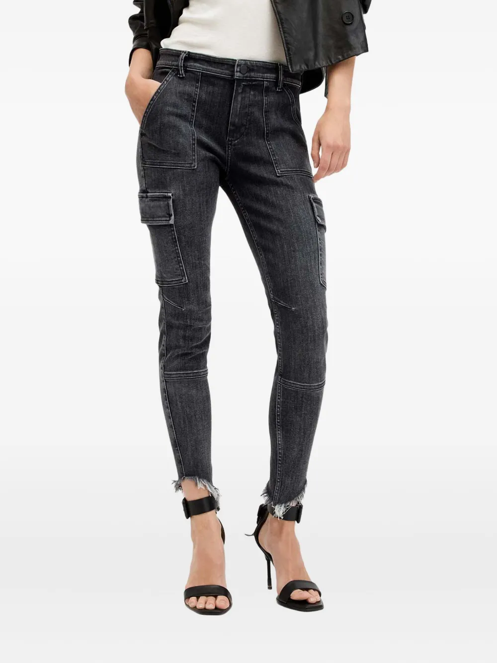 Джинсы-карго Duran с необработанными краями AllSaints, черный
Джинсы-карго Duran с необработанными краями AllSaints, черный