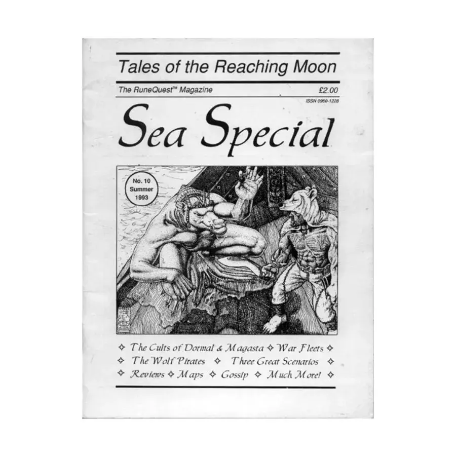 Журнал #10 "Sea Special Wolf Pirates, Three Scenarios", Tales of the Reaching Moon Magazine (Glorantha/RuneQuest)
Журнал #10 "Sea Special Wolf Pirates, Three Scenarios", Tales of the Reaching Moon Magazine (Glorantha/RuneQuest)
