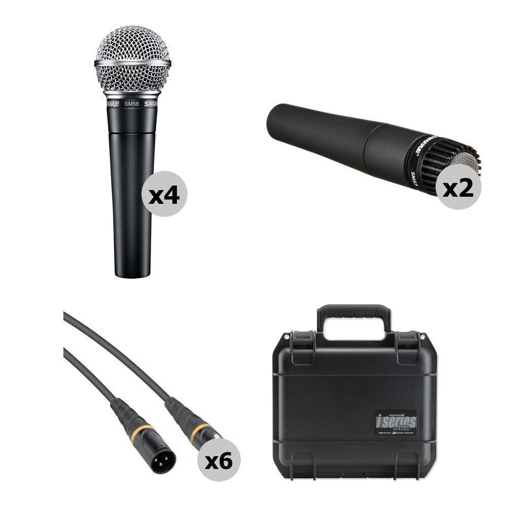 Динамический микрофон Shure SM58 and SM57 Microphones with Cables and ATA Band Kit
Динамический микрофон Shure SM58 and SM57 Microphones with Cables and ATA Band Kit