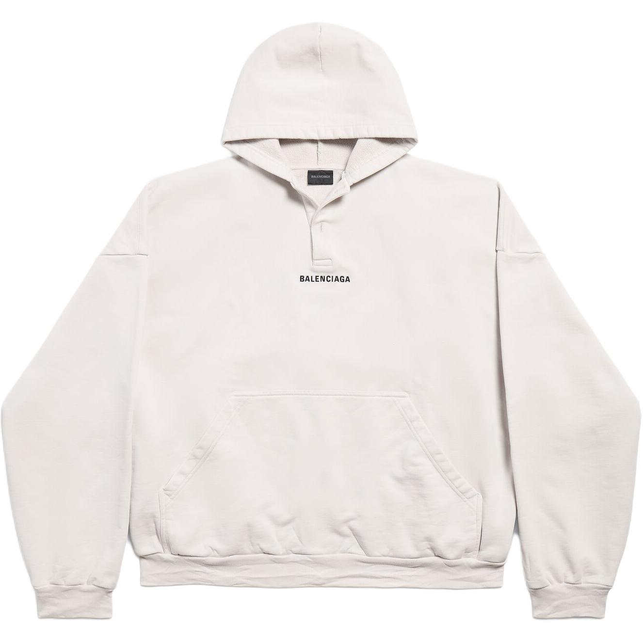 Поло худи с логотипом Balenciaga, экрю
Поло худи с логотипом Balenciaga, экрю