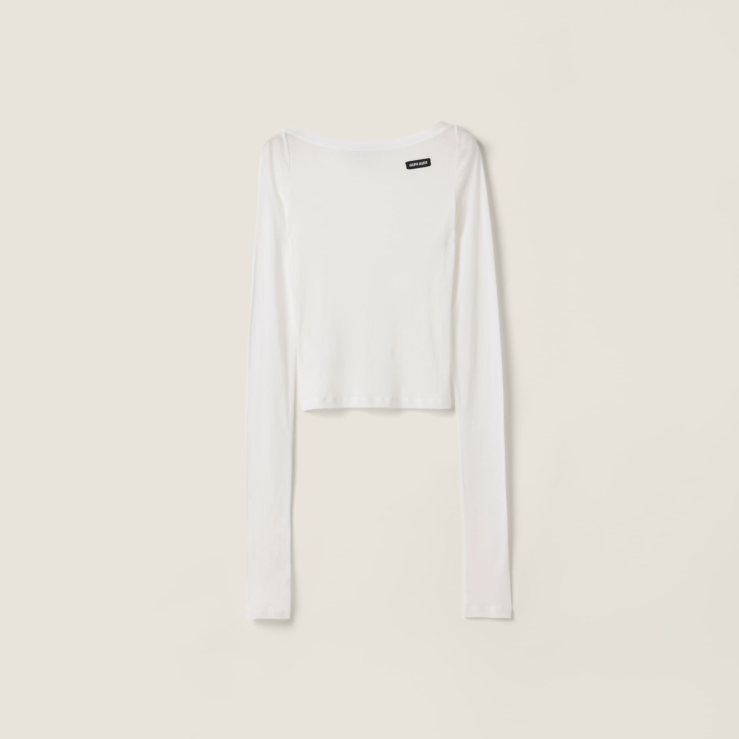 Топ из ребристого трикотажа MIU MIU, белый
Топ из ребристого трикотажа MIU MIU, белый