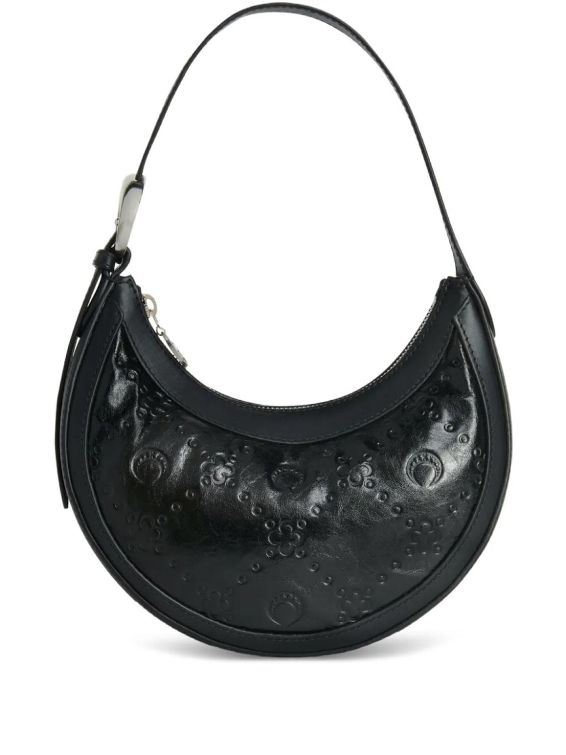 Сумка через плечо из тисненой кожи Marine Serre, черный
Сумка через плечо из тисненой кожи Marine Serre, черный