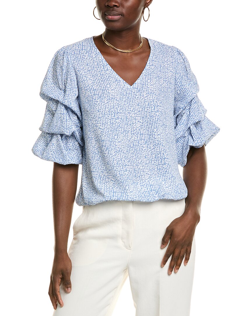 Топ Винса Камуто с рукавами-фонариками Vince Camuto, синий 
Топ Винса Камуто с рукавами-фонариками Vince Camuto, синий