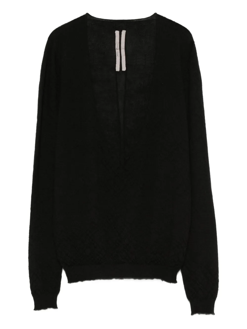 Свитер с V-образным вырезом Rick Owens, черный
Свитер с V-образным вырезом Rick Owens, черный