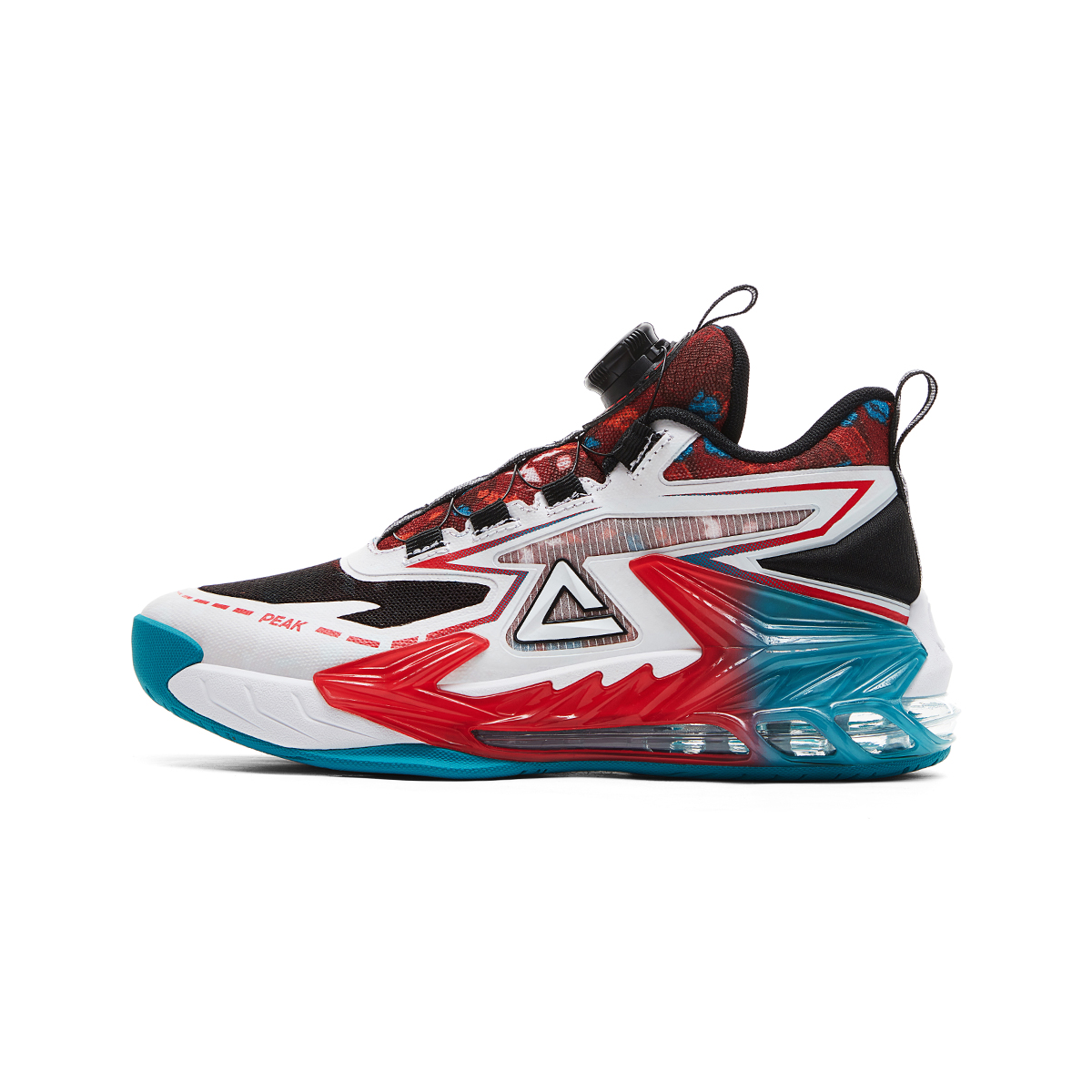 Баскетбольные кроссовки средней высоты с амортизацией, износостойкие, нескользящие, дышащие, детские PEAK, черный/красный 
Баскетбольные кроссовки средней высоты с амортизацией, износостойкие, нескользящие, дышащие, детские PEAK, черный/красный