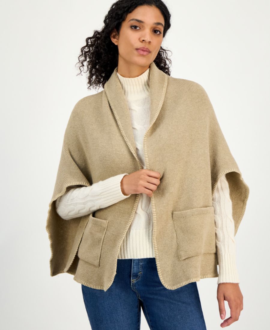 Однотонный шарф-накидка с карманами Style & Co, Oat
Однотонный шарф-накидка с карманами Style & Co, Oat