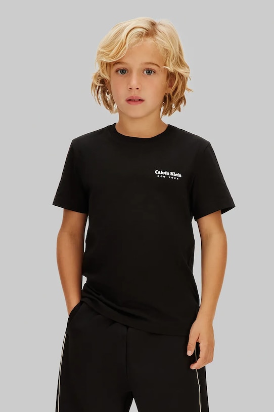 Детская хлопковая футболка Calvin Klein Jeans, черный
Детская хлопковая футболка Calvin Klein Jeans, черный