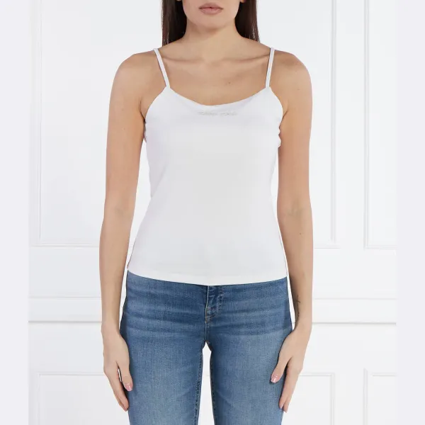 Облегающий топ Tommy Hilfiger, белый 
Облегающий топ Tommy Hilfiger, белый