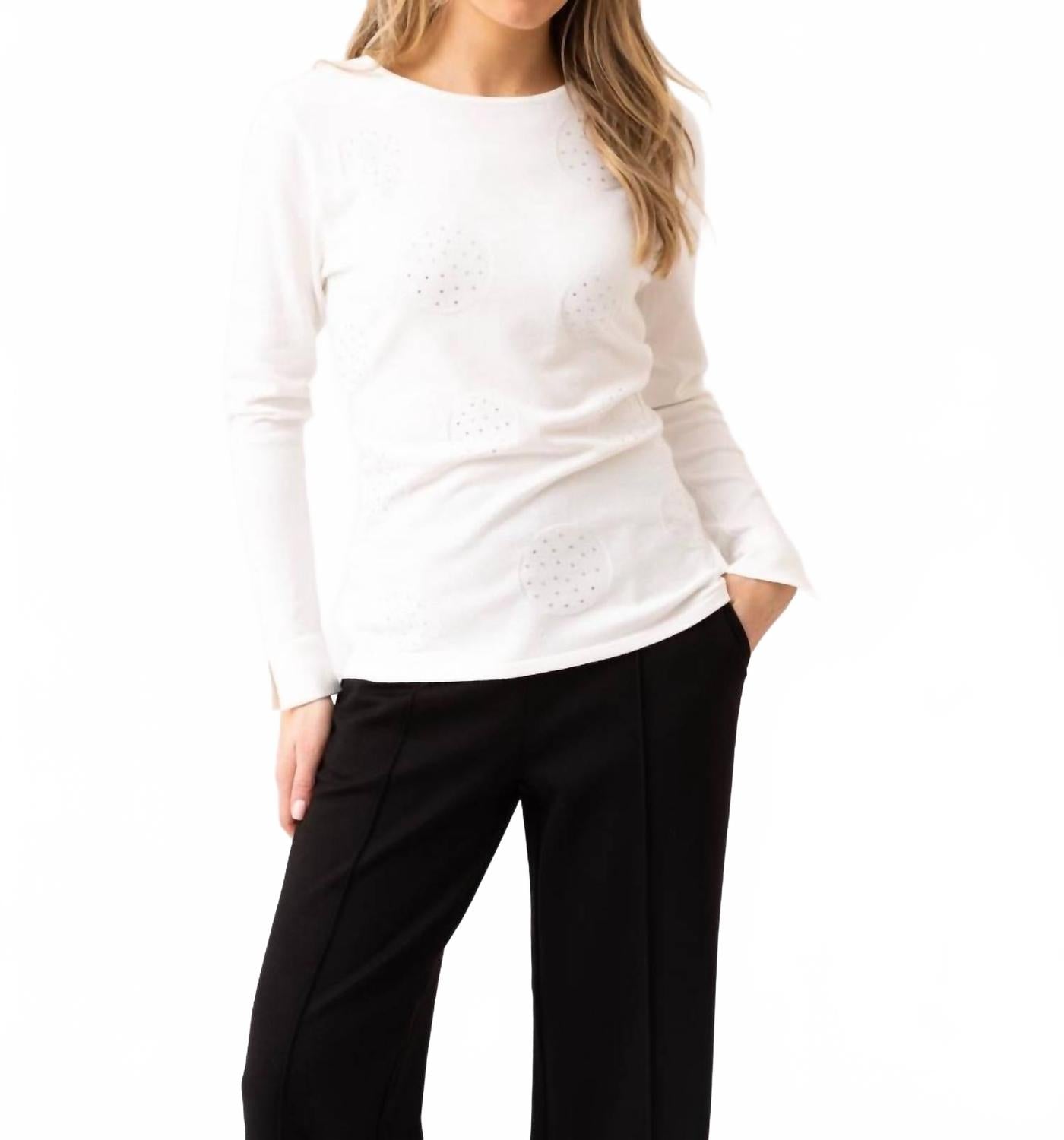 MARBLE Свитер с блестками в белом цвете
MARBLE Свитер с блестками в белом цвете