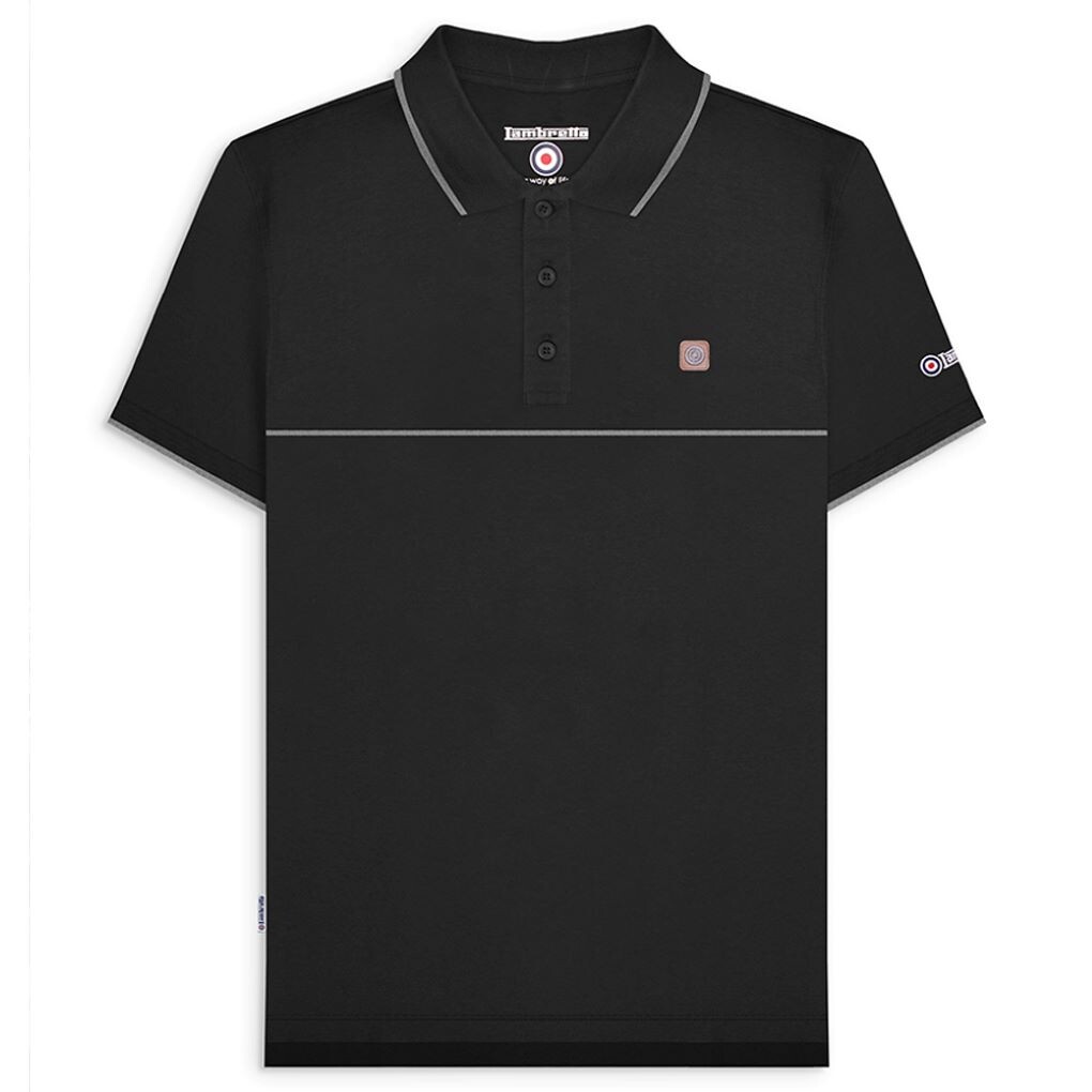 Мужская рубашка поло Lambretta в полоску на груди
Мужская рубашка поло Lambretta в полоску на груди