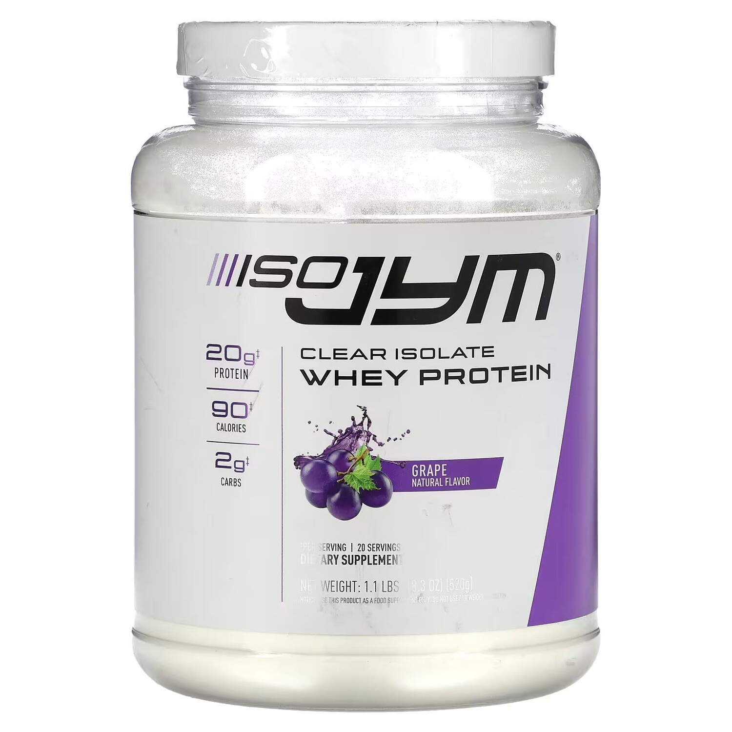 Прозрачный изолят сывороточного протеина, виноград, 1,1 фунта (18,3 унции) Jym Supplement Science
Прозрачный изолят сывороточного протеина, виноград, 1,1 фунта (18,3 унции) Jym Supplement Science