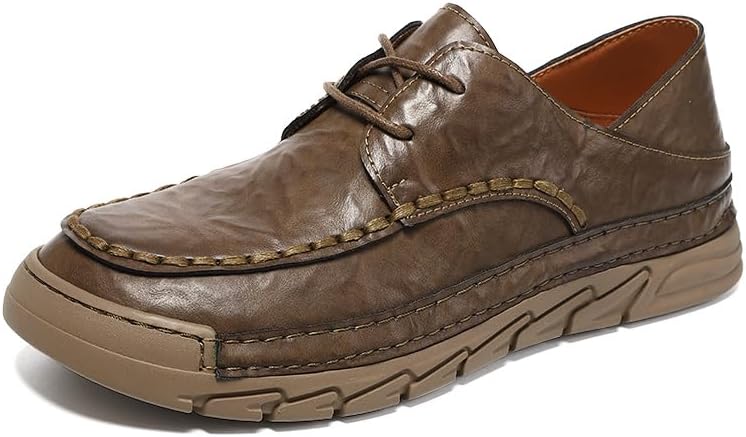 Мужские повседневные кожаные лоферы Ретро формальные деловые туфли Нескользящие модные легкие комфортные оксфорды Asifn, хаки
Мужские повседневные кожаные лоферы Ретро формальные деловые туфли Нескользящие модные легкие комфортные оксфорды Asifn, хаки