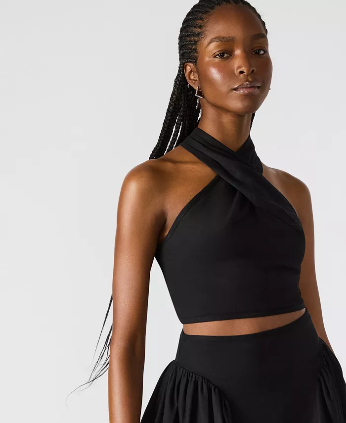 Женский укороченный топ-бюстье Winnie на запах Steve Madden, черный
Женский укороченный топ-бюстье Winnie на запах Steve Madden, черный