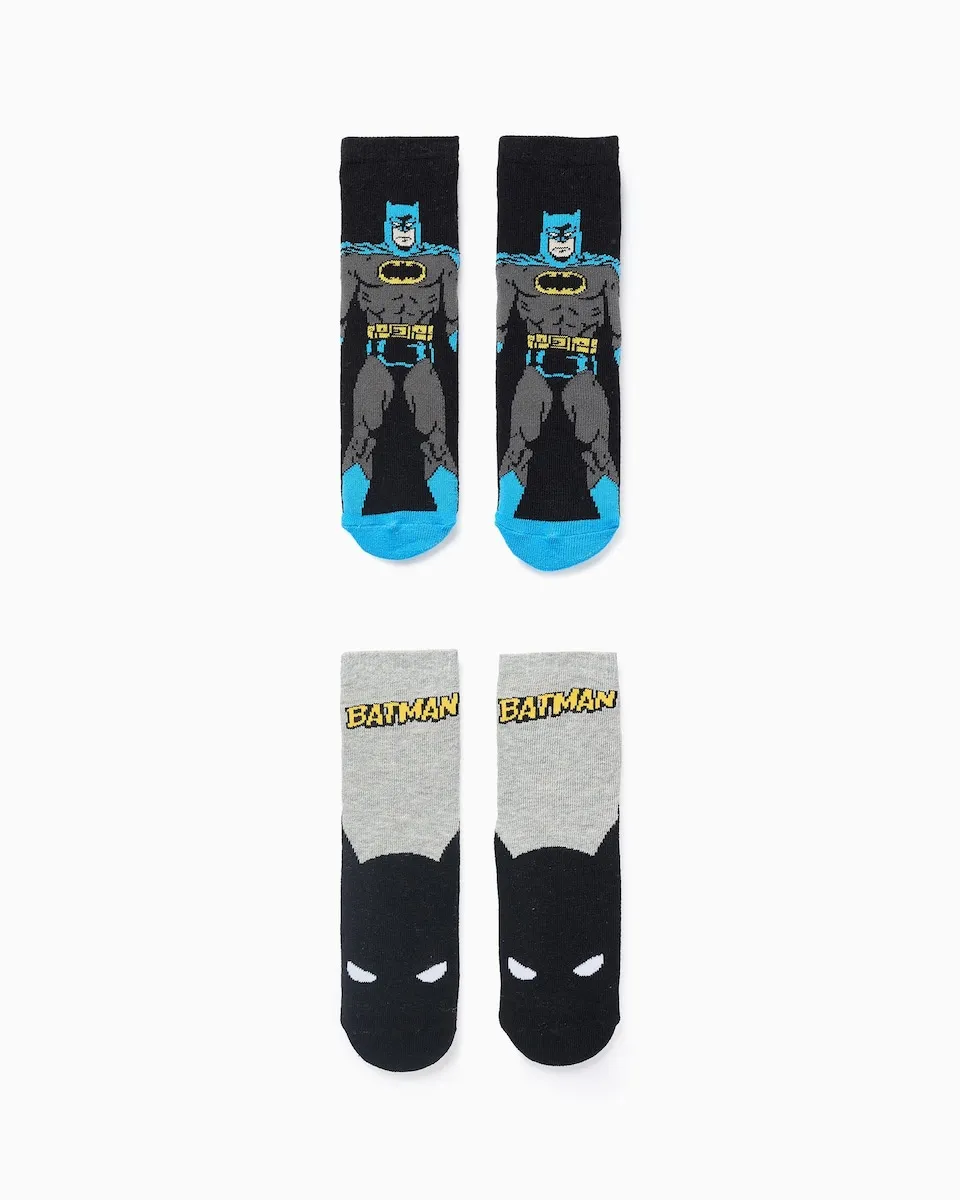 Набор из 2 детских носков с противоскользящей подошвой и мотивом Бэтмена Zippy, черный/серый
Набор из 2 детских носков с противоскользящей подошвой и мотивом Бэтмена Zippy, черный/серый