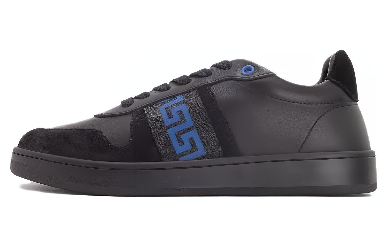 Кожаные низкие кроссовки черно-синие VERSACE
Кожаные низкие кроссовки черно-синие VERSACE