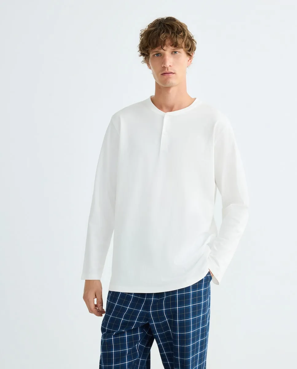 Мужская пижамная футболка с длинным рукавом Dustin, белый
Мужская пижамная футболка с длинным рукавом Dustin, белый