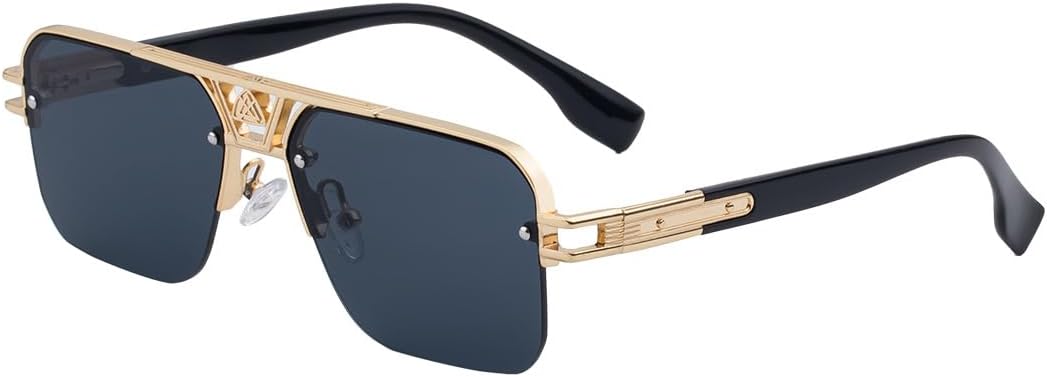 Мужские винтажные солнцезащитные очки, полуметаллическая оправа, защита от УФ-излучения UV400, ретро-стиль, идеально подходят для ежедневных поездок на работу и вождения GDKPJDT, 4
Мужские винтажные солнцезащитные очки, полуметаллическая оправа, защита от УФ-излучения UV400, ретро-стиль, идеально подходят для ежедневных поездок на работу и вождения GDKPJDT, 4