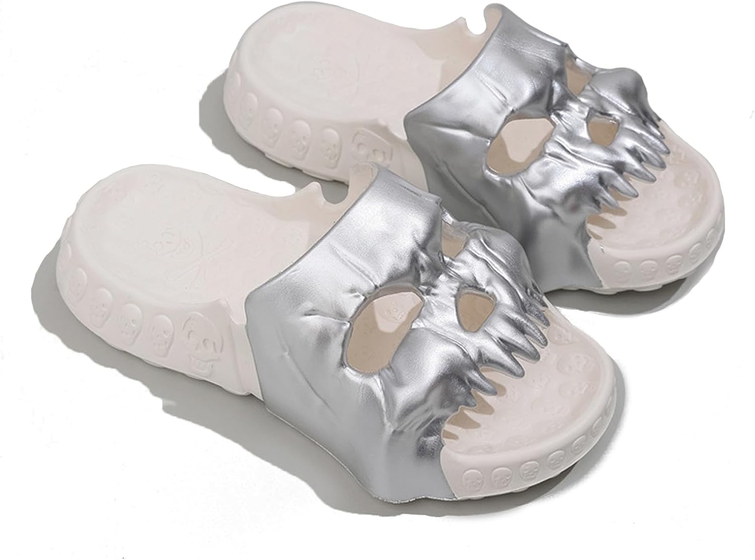 Тапочки Mergrub Skull для женщин и мужчин с толстой подошвой, мягкие тапочки, амортизирующие для душа, нескользящие, обувь на Хэллоуин, белый
Тапочки Mergrub Skull для женщин и мужчин с толстой подошвой, мягкие тапочки, амортизирующие для душа, нескользящие, обувь на Хэллоуин, белый