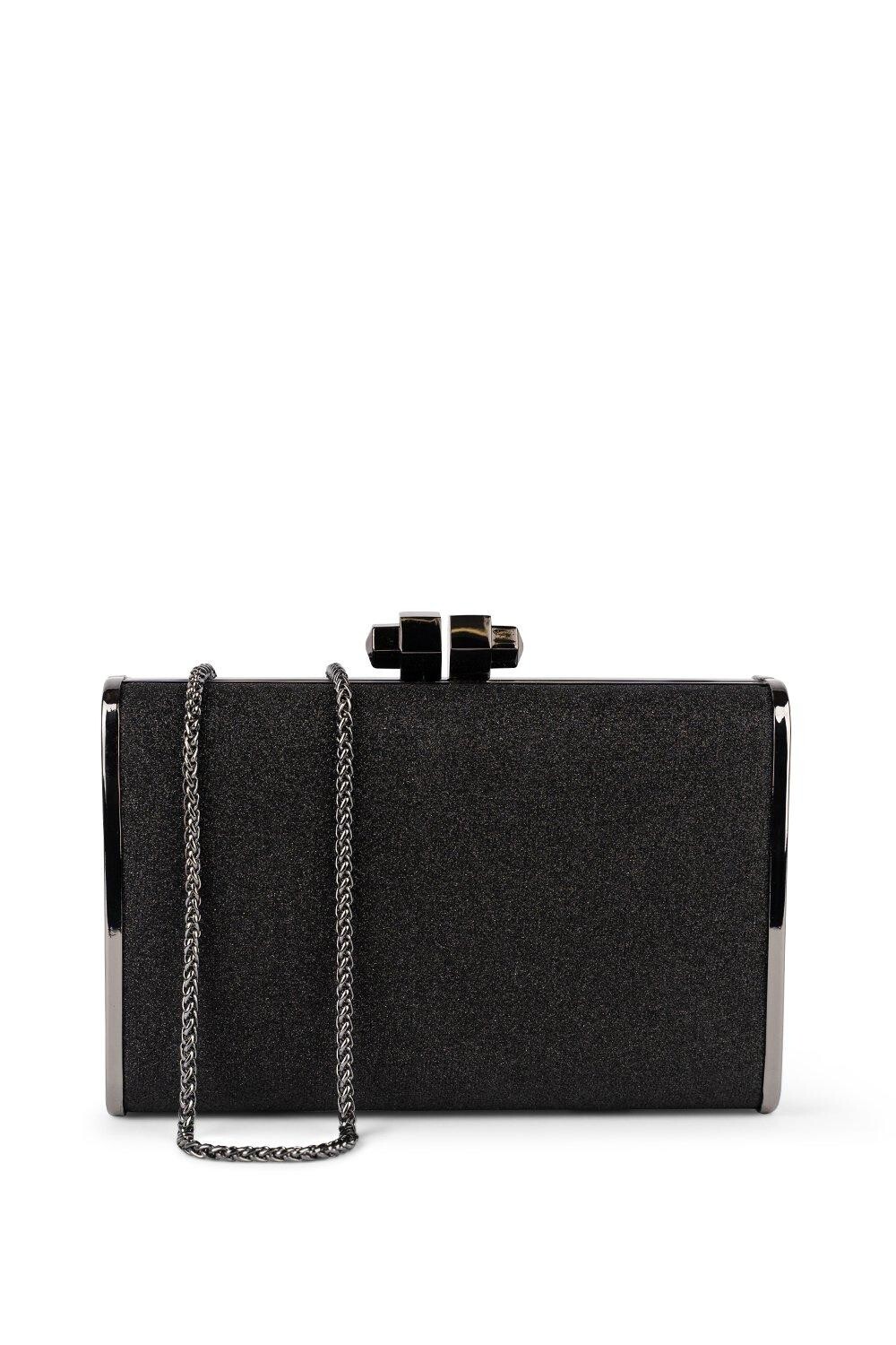 Блестящий клатч-коробка 'Devica' Paradox London, черный 
Блестящий клатч-коробка 'Devica' Paradox London, черный