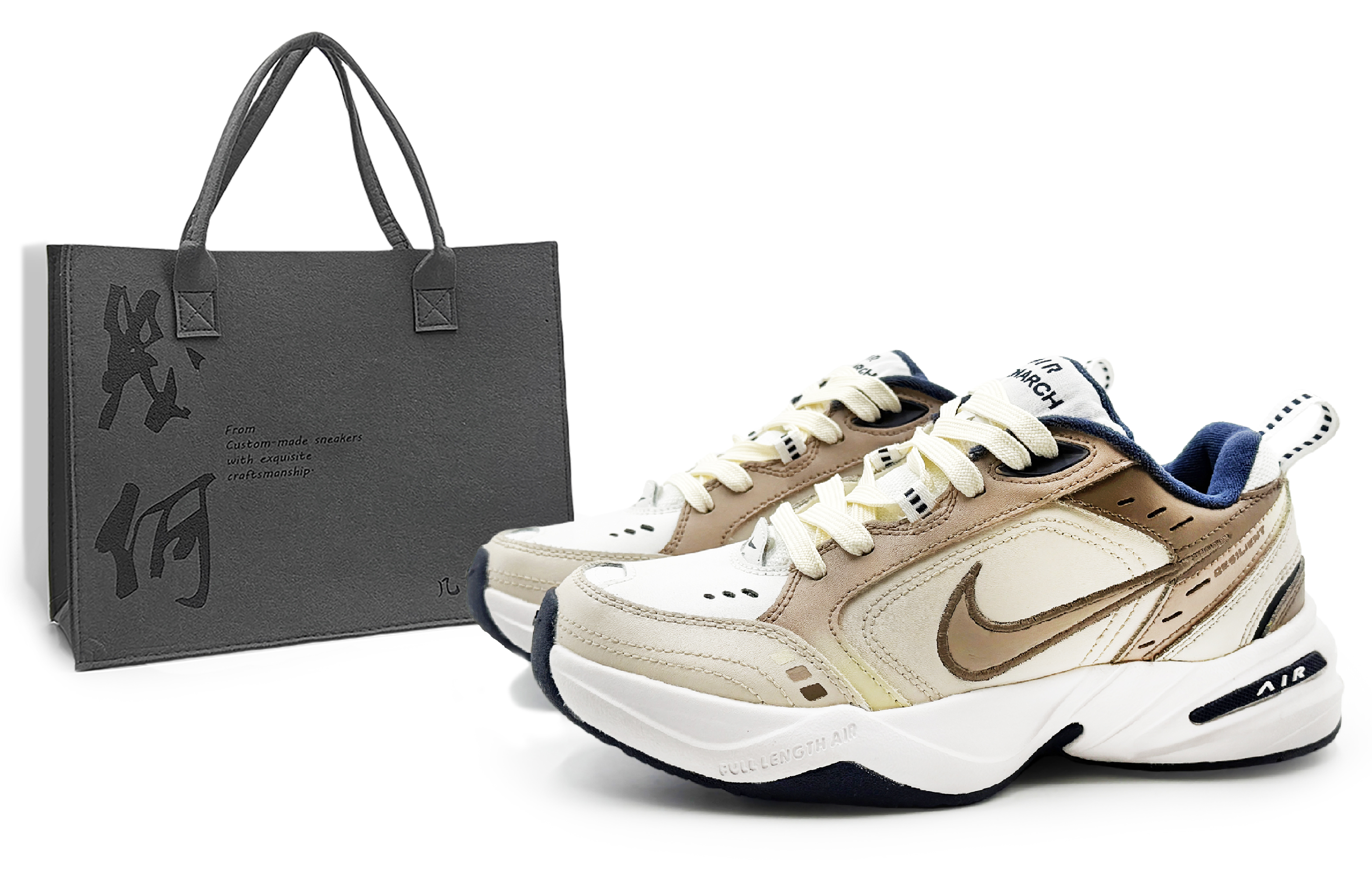 Nike Кроссовки Air Monarch 4 White Navy, износостойкие, низкие, массивные, мужские, бежево-коричневые
Nike Кроссовки Air Monarch 4 White Navy, износостойкие, низкие, массивные, мужские, бежево-коричневые