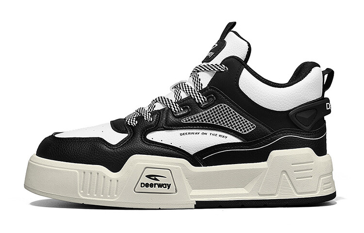 Кеды мужские, обувь для скейтбординга высокая белый/черный Deerway
Кеды мужские, обувь для скейтбординга высокая белый/черный Deerway